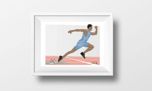 Leichtathletik-Plakat „Sprint der Männer“
