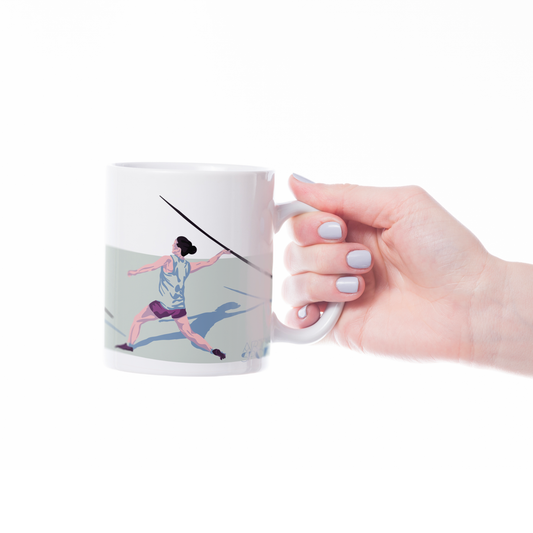 Leichtathletik-Tasse oder Becher „Women's Speer“ – personalisierbar