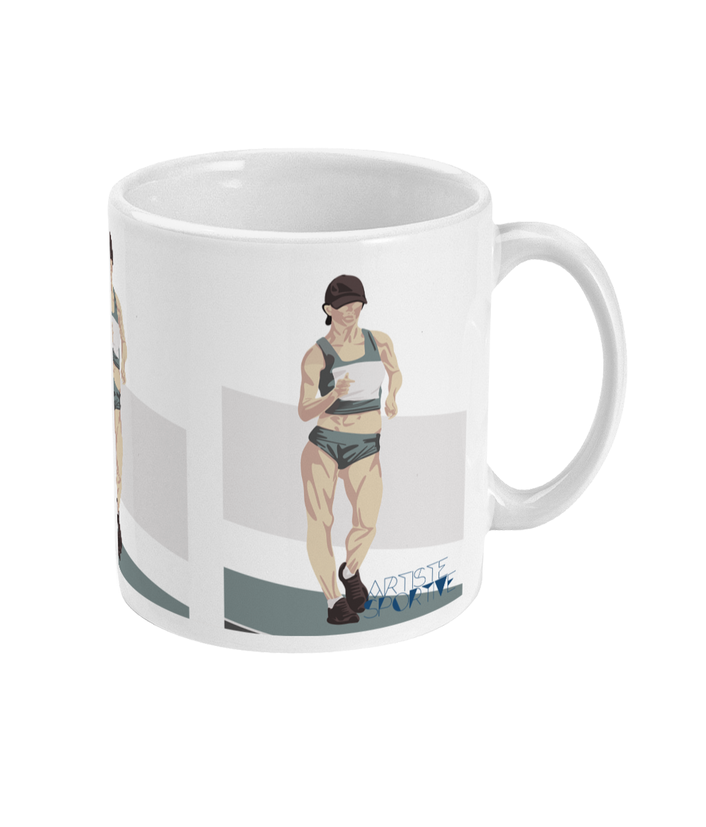 “Woman walking” athletics mug to personalize