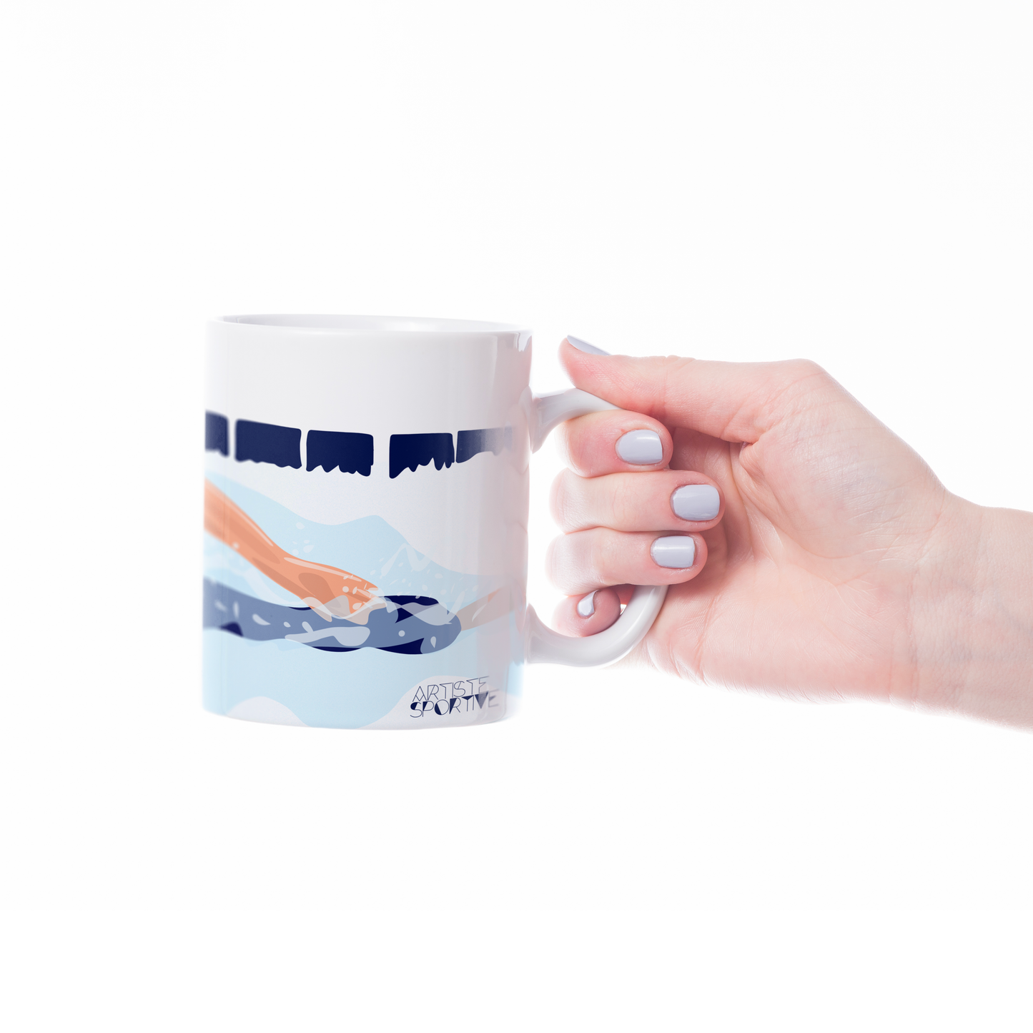 Tasse ou mug de natation vintage "Le Crowl" - Personnalisable
