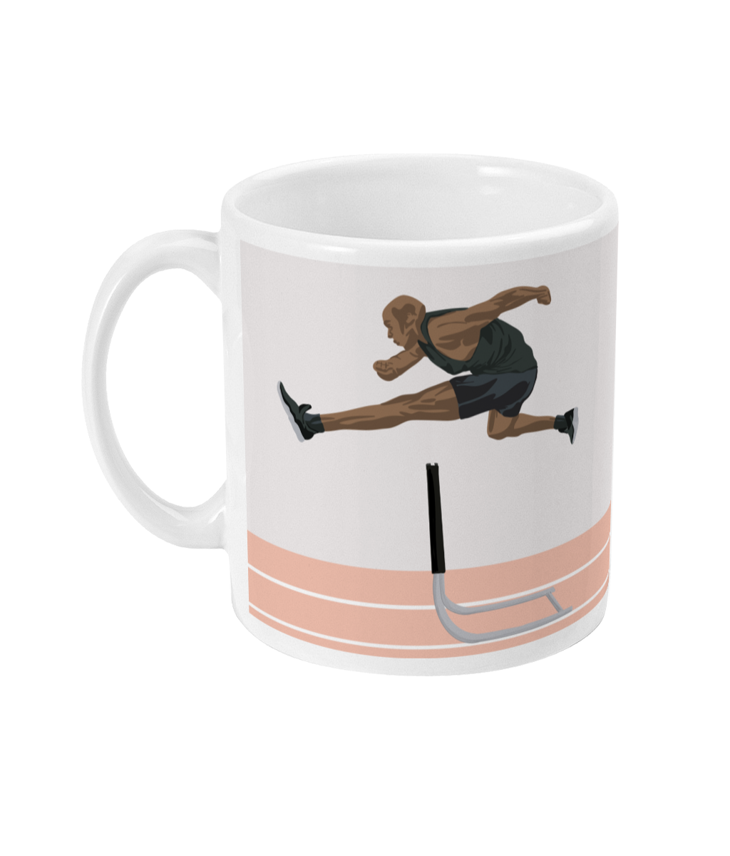 Athletics cup or mug "Men's hurdle jump" - Customizable