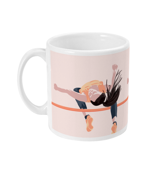 Leichtathletik-Tasse oder Tasse „Frauen-Hochsprung“ - Individualisierbar