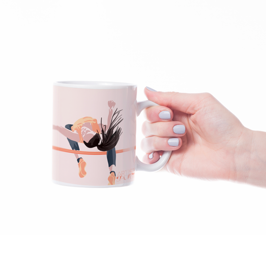 Tasse ou mug athlétisme "Saut hauteur femme" - Personnalisable