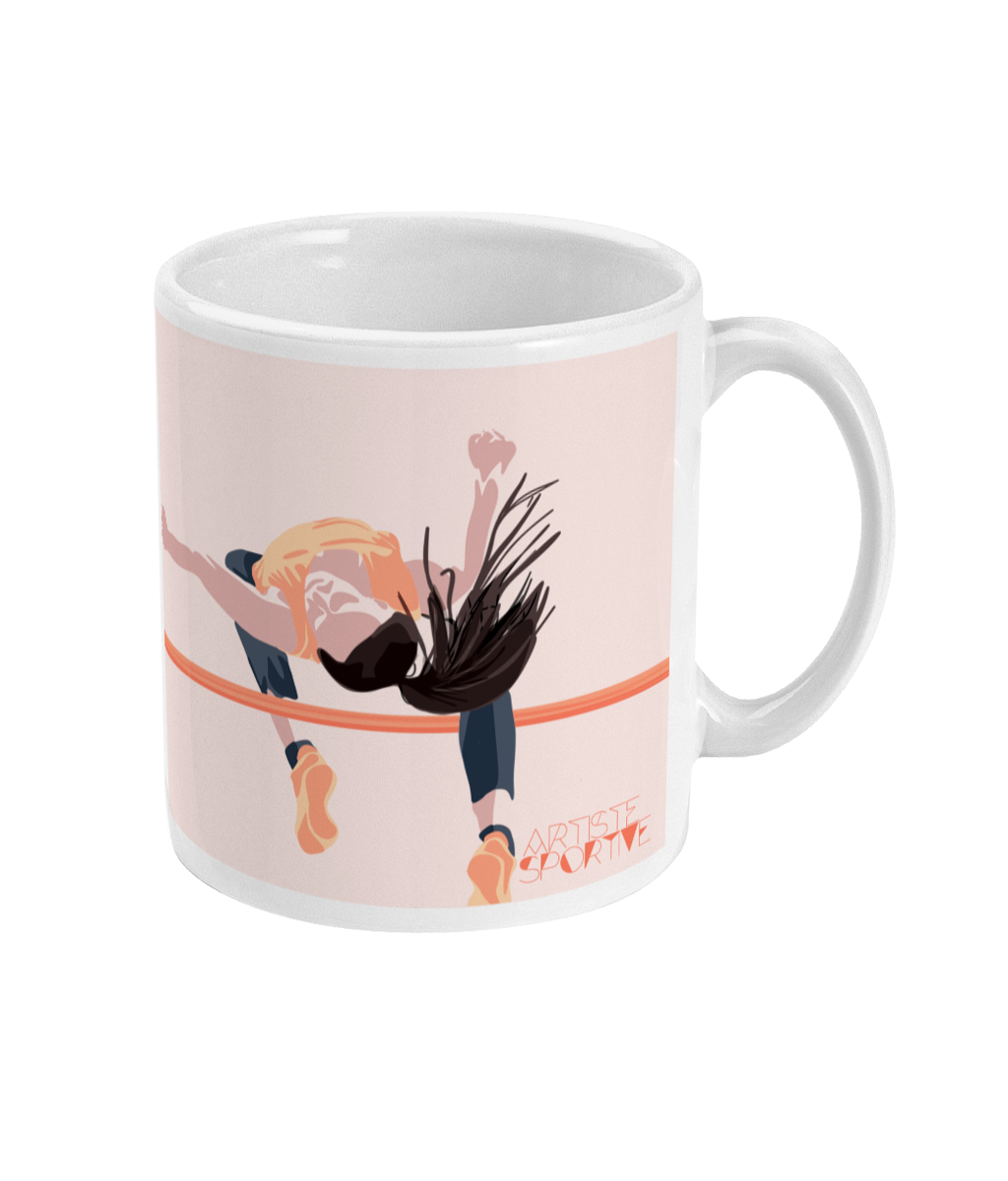 Tasse ou mug athlétisme "Saut hauteur femme" - Personnalisable